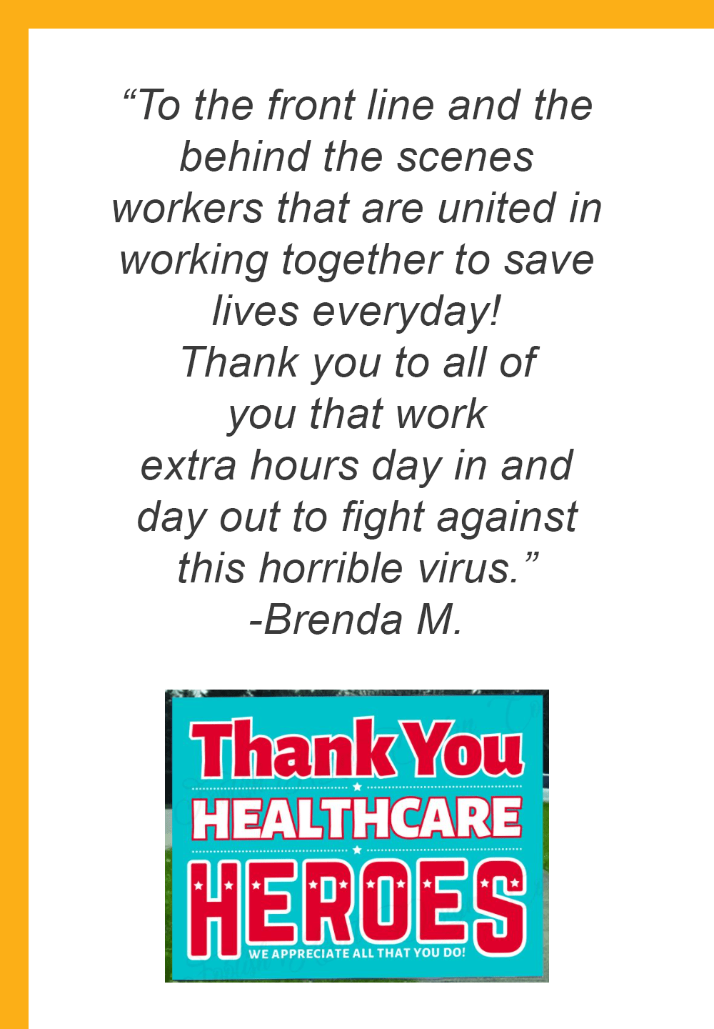 Thank You NHS and all Front Line Workers.🌈 You are our heroes. This is a  song that is very close to my heart, and is very relevant to our current