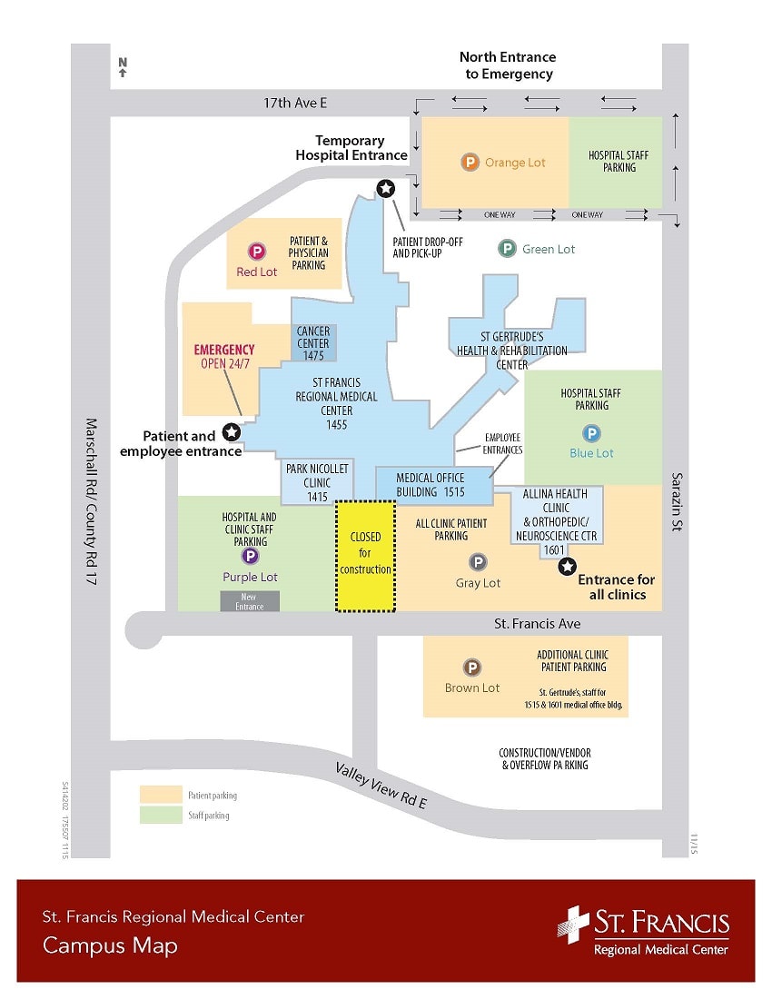 Medical Center Map & Parking Information