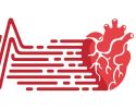 Graphic of an EKG heartbeat extending from a heart.