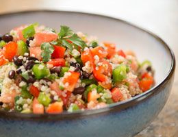 Quinoa and black bean salad