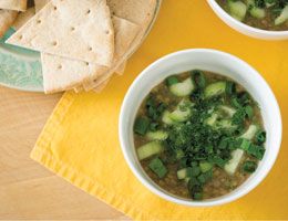 Indian dal with flatbread