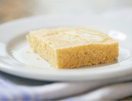 Cornbread on a plate.