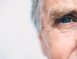 Close-up of an older man's eye