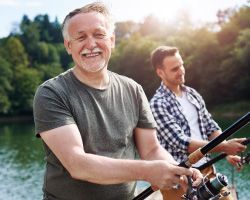  Two men fishing