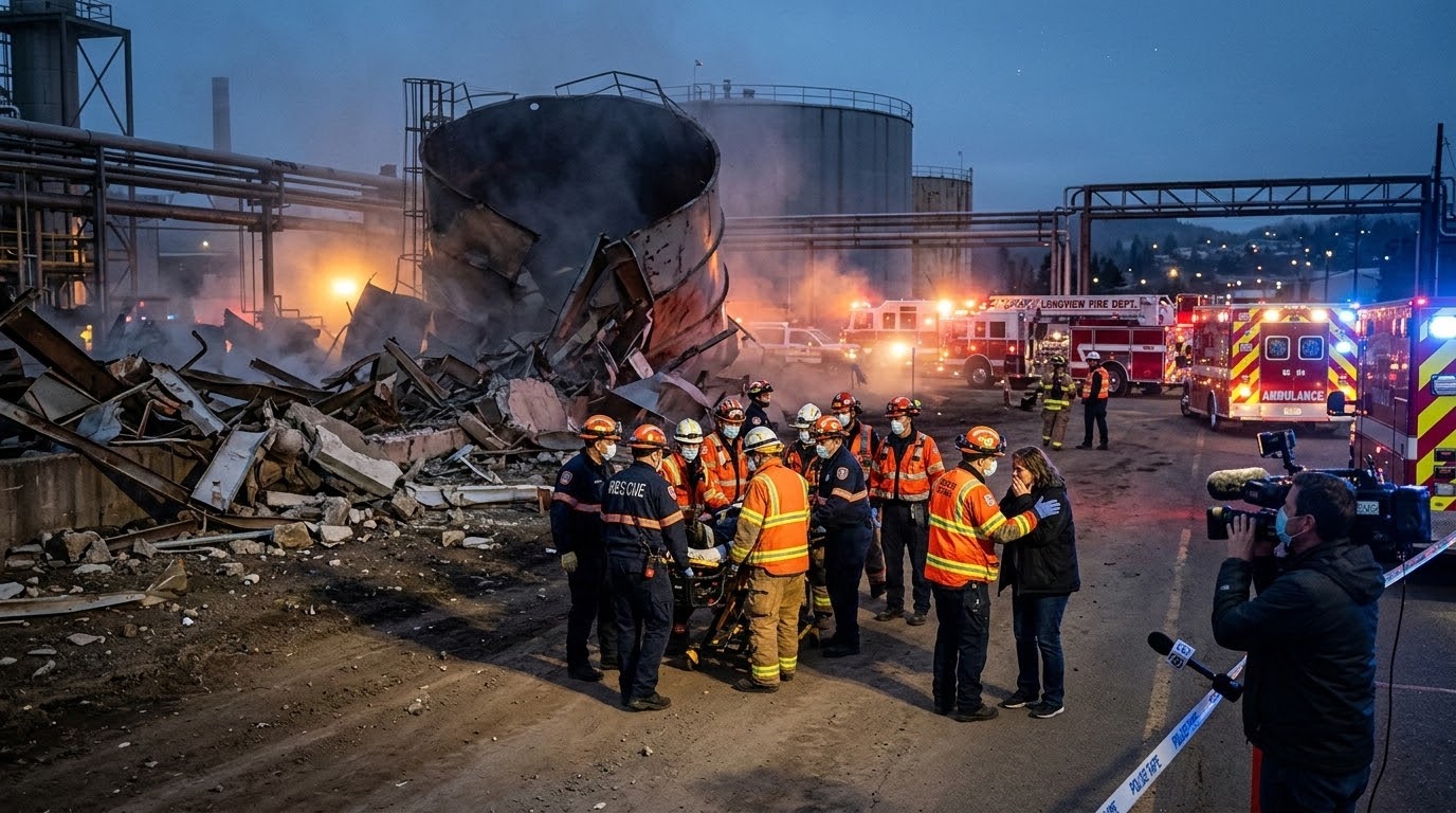 Washington Mill Tank Implosion Leaves Fatalities and Critical Injuries in Longview