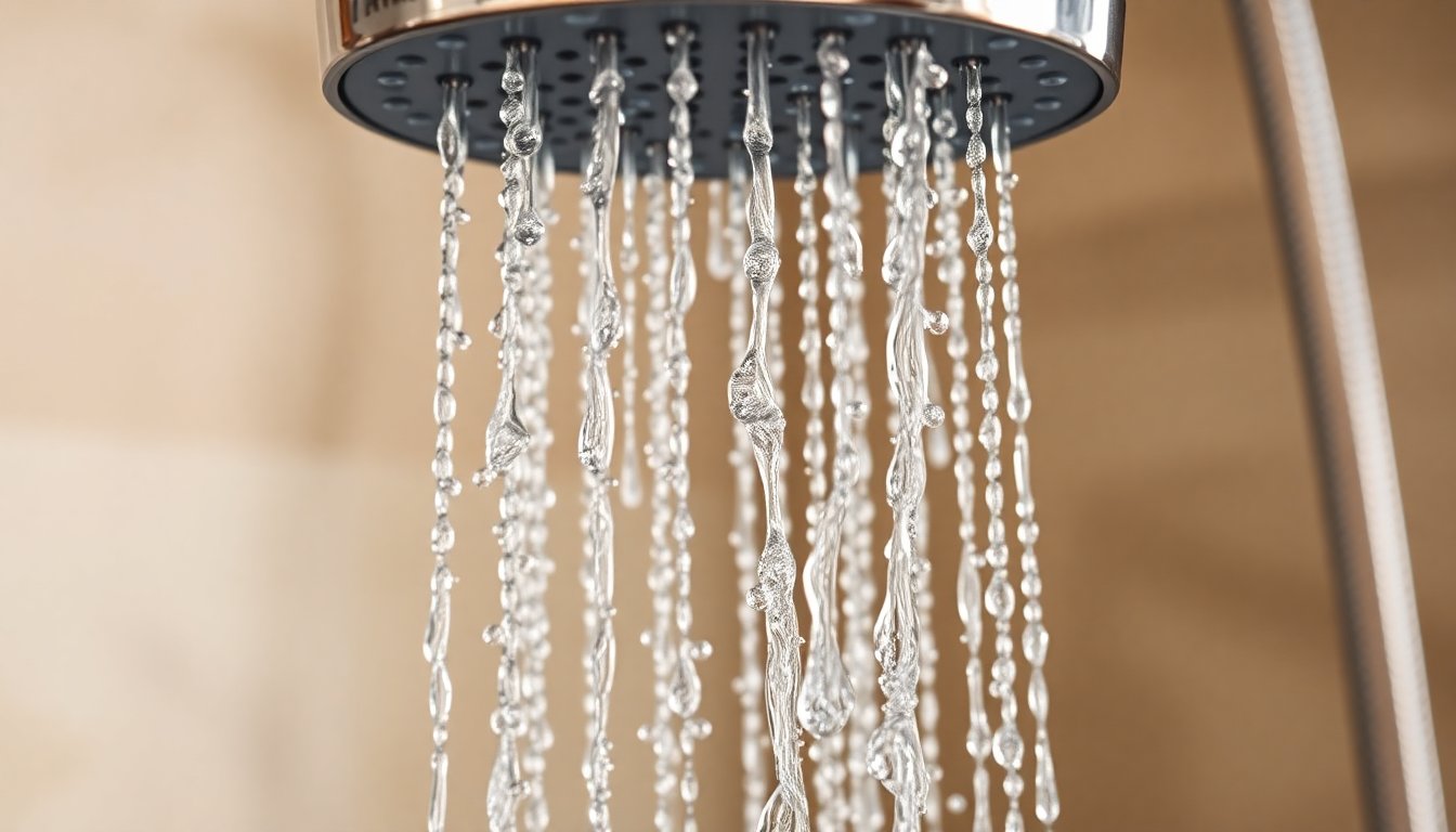 acqua cristallina e pura che fluisce, cute sana e luminosa, stile wellness lifestyle