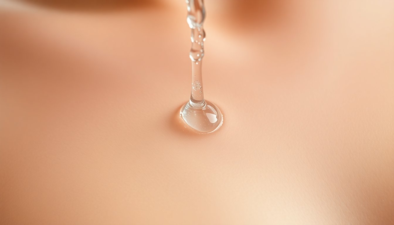 Getto d'acqua pura e cristallina che protegge pelle liscia e luminosa