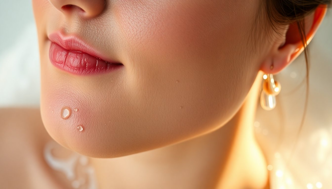 pelle luminosa e idratata con texture liscia dopo utilizzo di acqua filtrata, aspetto giovane e radioso