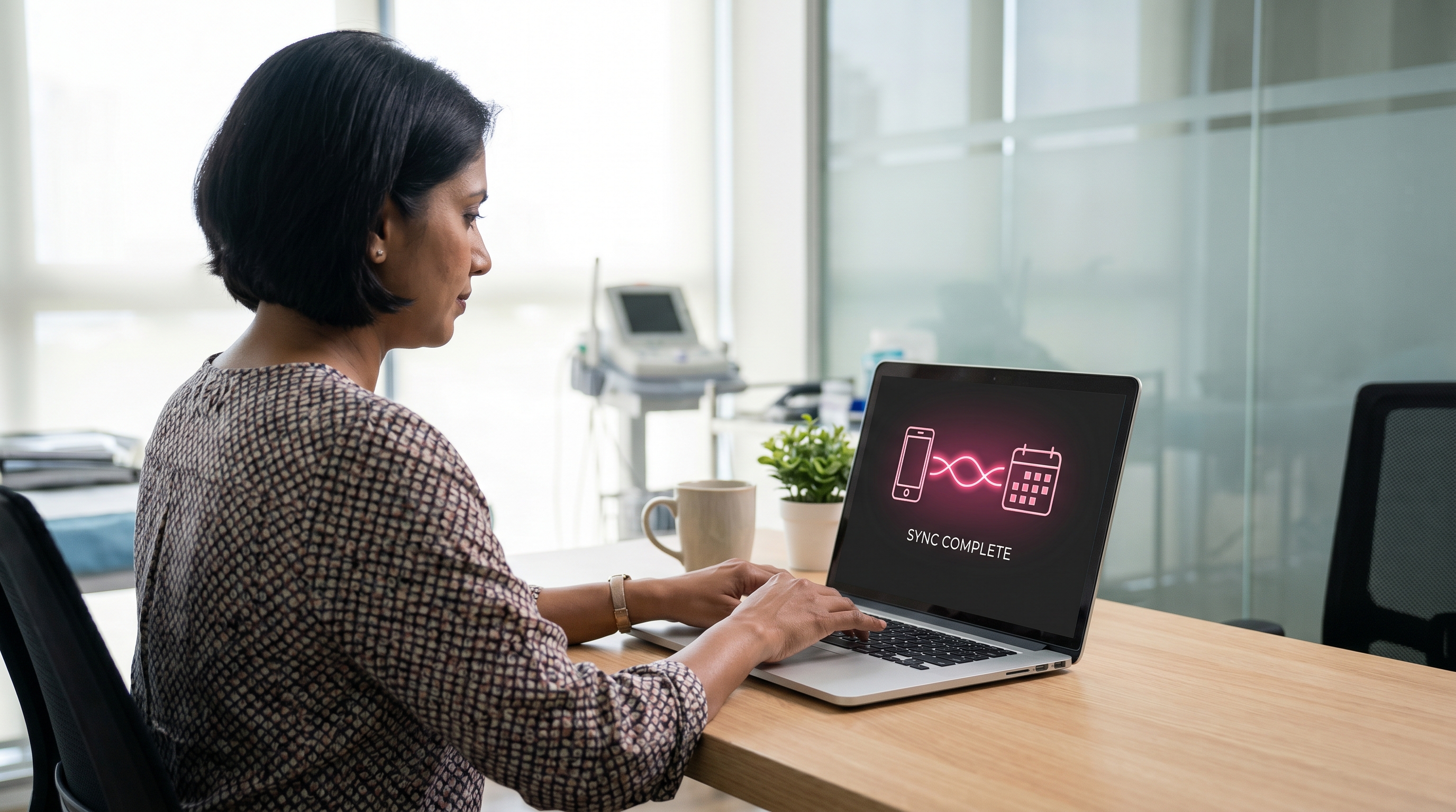 Automated data flow between WhatsApp and clinic scheduling software.