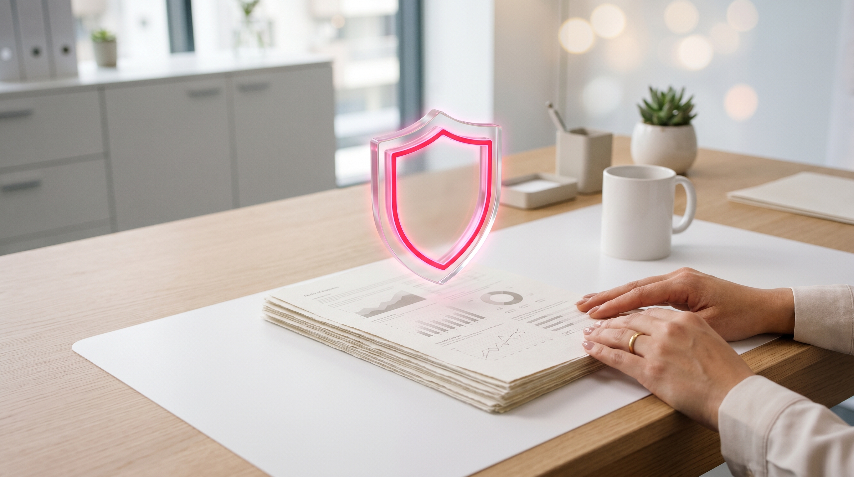 A conceptual graphic of a regulatory shield icon representing verified medical claims and compliance.
