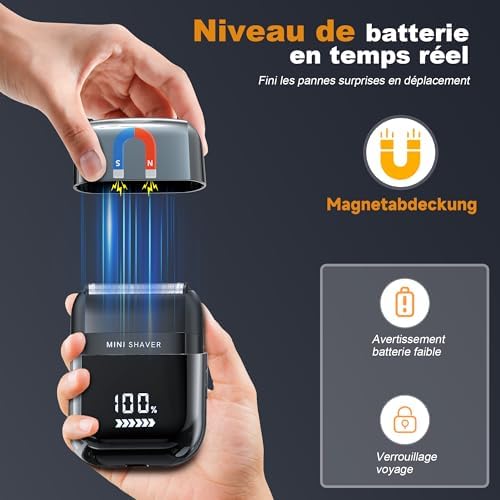Vue 3 de Mini Rasoir Electriques Pour