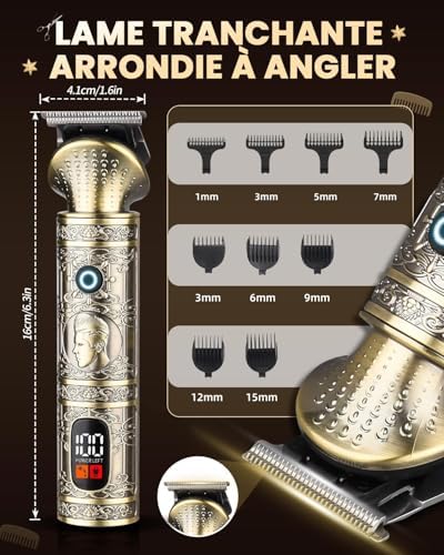 Vue 3 de Tondeuse Barbe Homme En