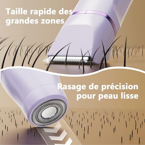 Vue 3 de Rasoir Electrique Femme Tondeuse
