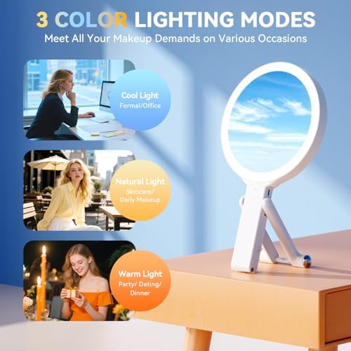 Vue 4 de Auxmir Miroir Grossissant Lumineux