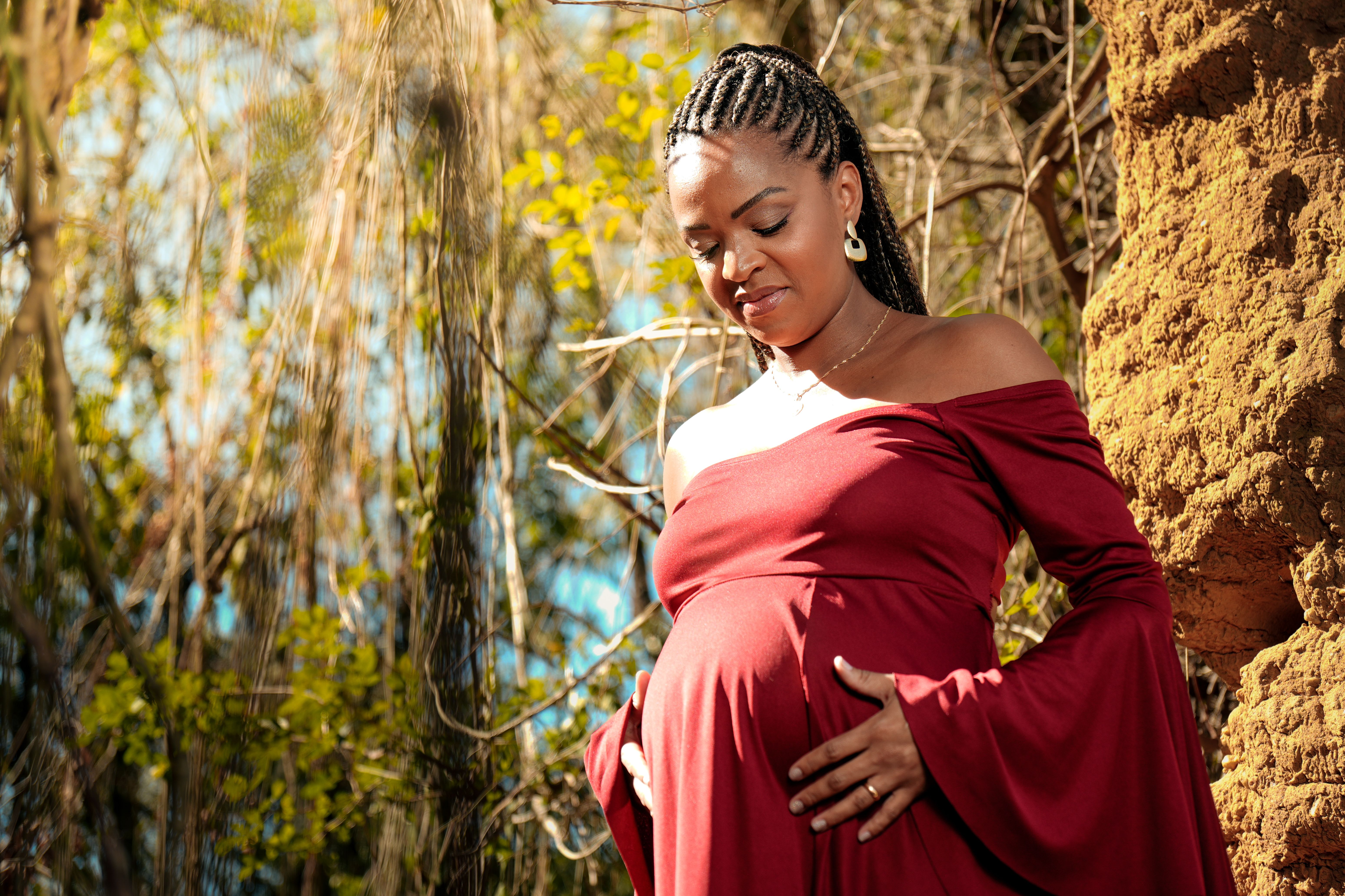 An educator consulting with an expectant mother in a warm, supportive environment