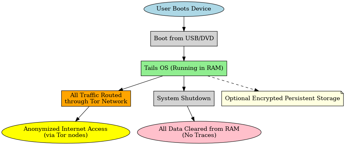Simple Technical Diagram (Tails OS Workflow)
