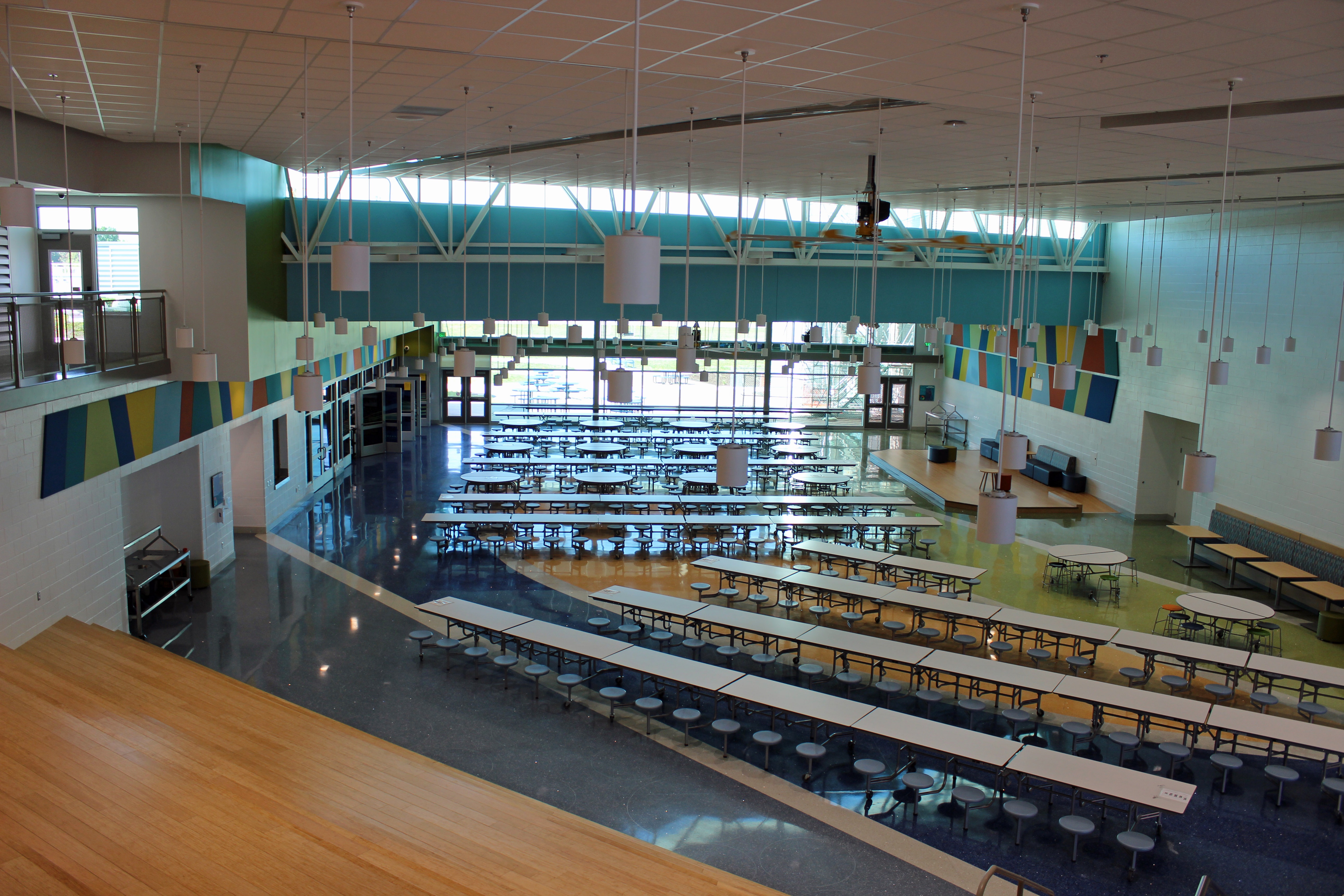 Collaborative learning area at Princess Anne Middle School