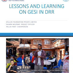 LESSONS AND LEARNING ON GESI IN DRR