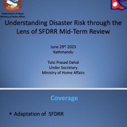 Understanding Disaster Risk Through The Lens Of SFDRR Mid-Term Review