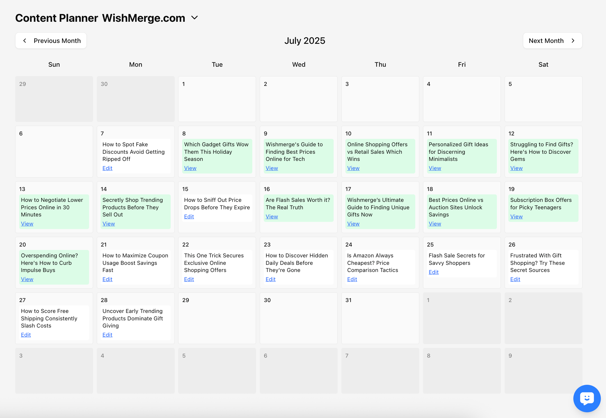 WishMerge auto blogging example using Bestofweb.site
