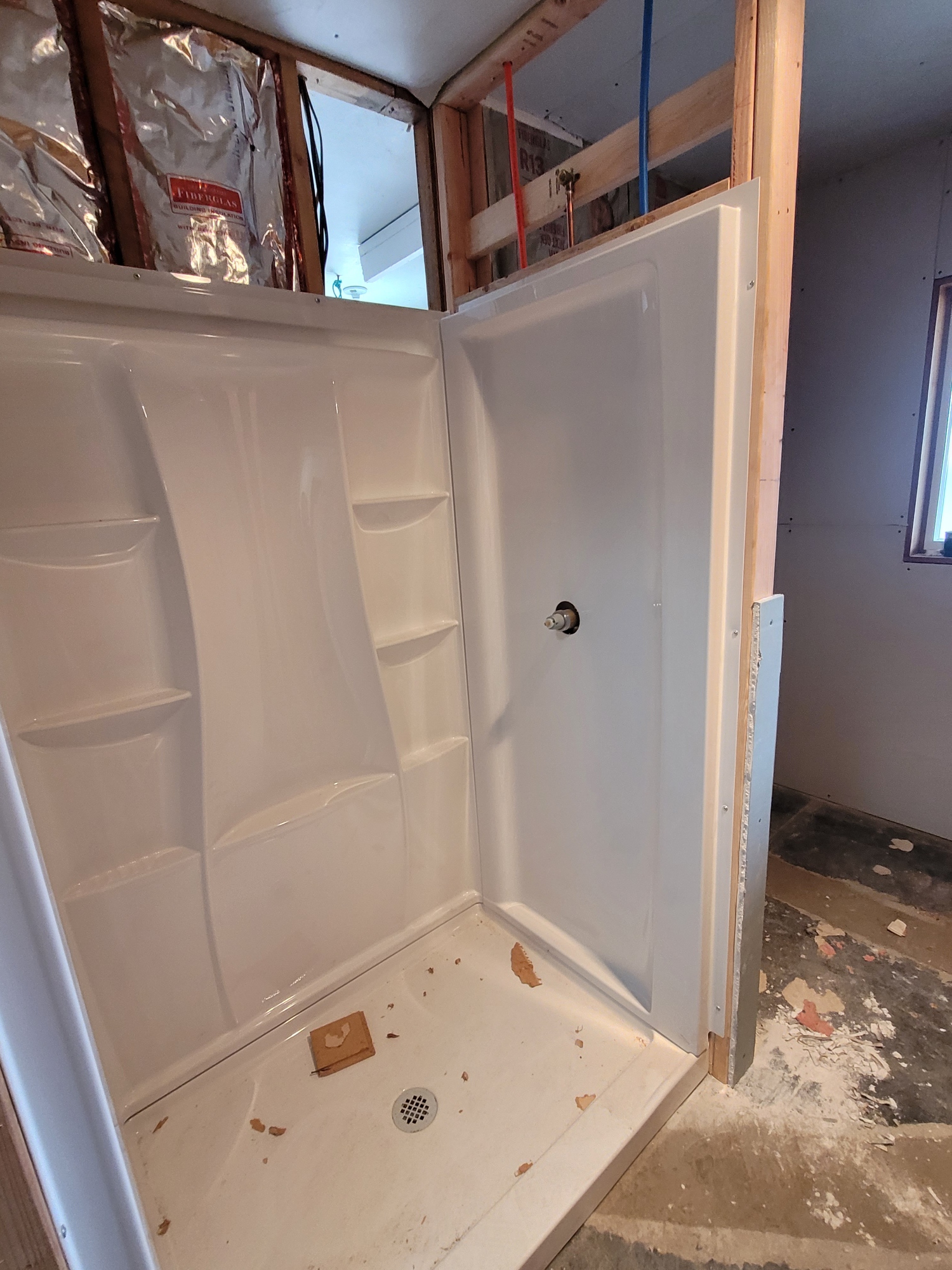 installed walk-in shower