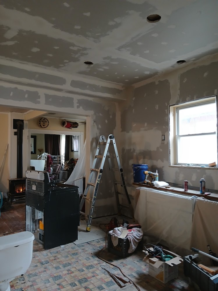 stripped flooring and walls