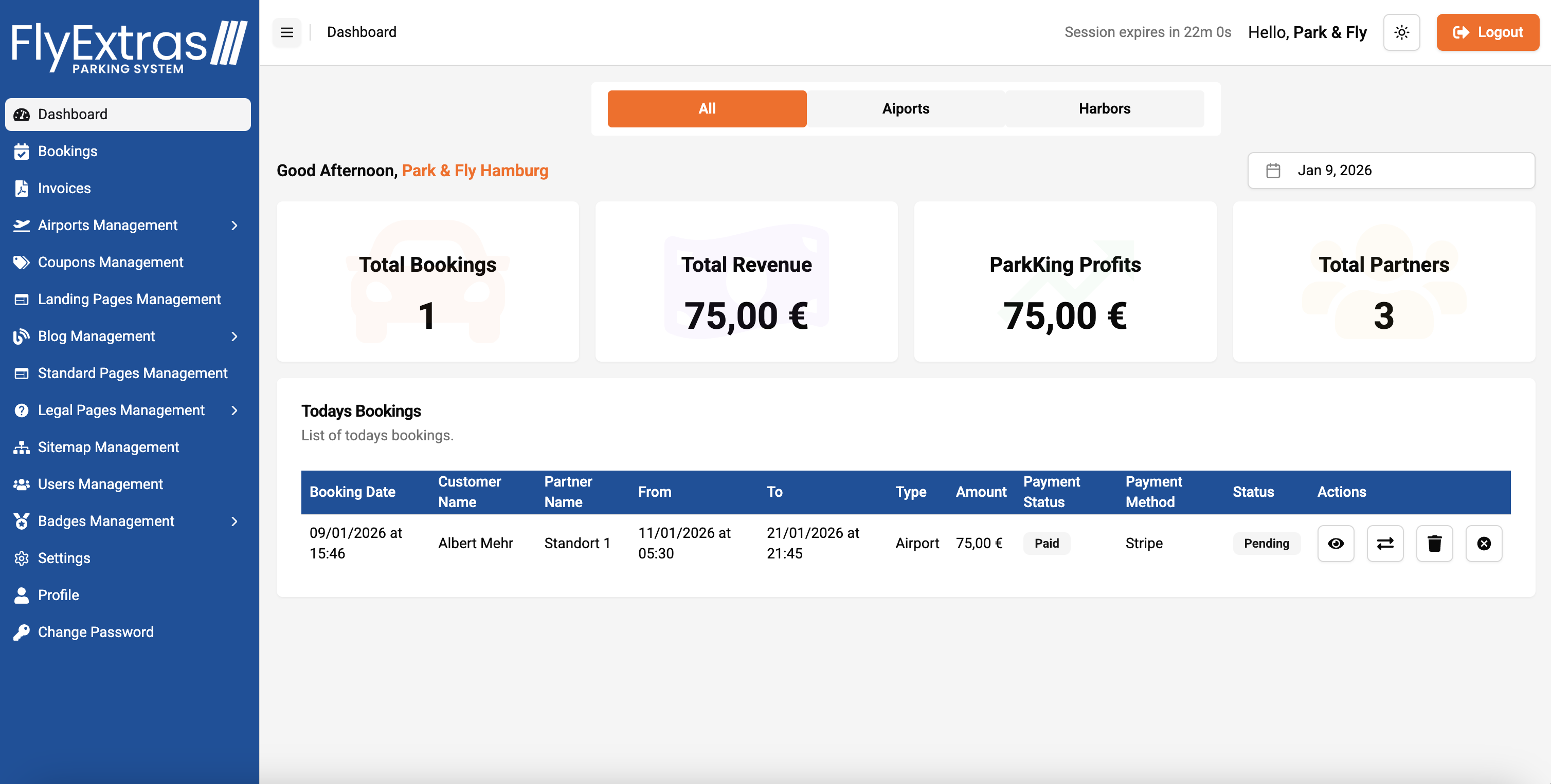 FlyExtras Backend API Flow