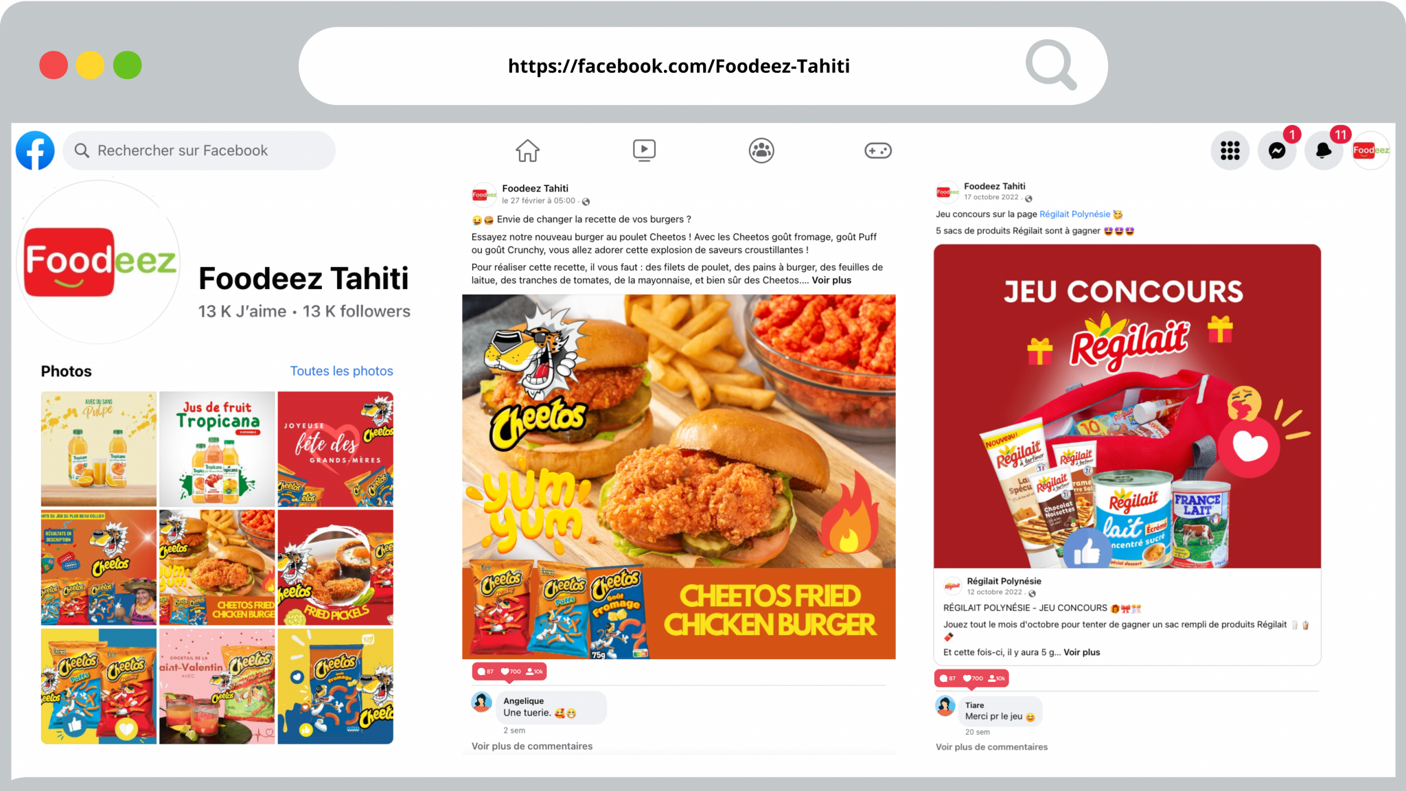 Exemple de visuel créé pour Foodeez — publication Facebook professionnelle