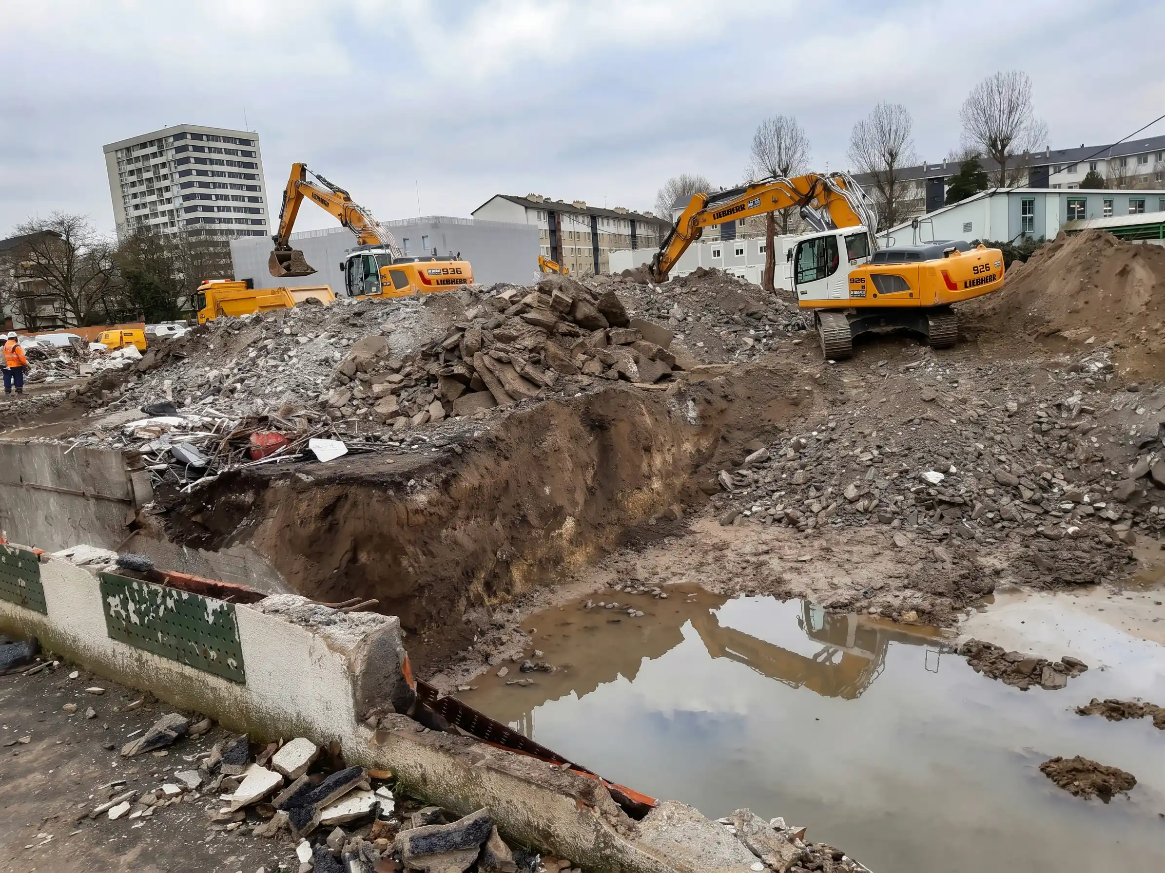 Chantier de réhabilitation et désamiantage Optima