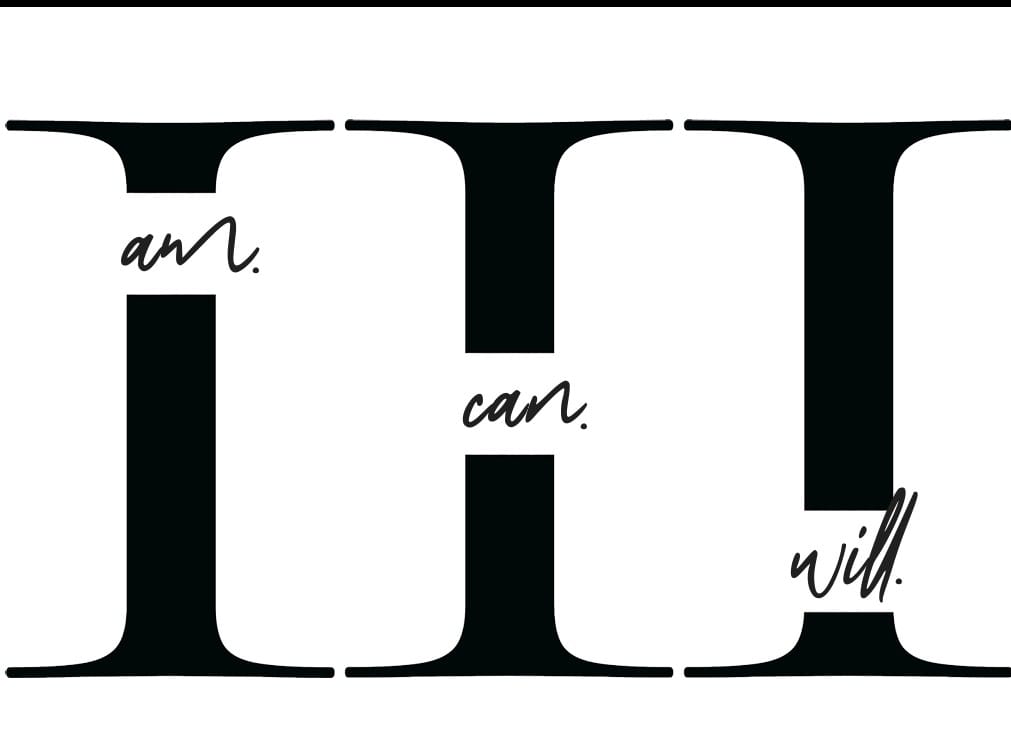 I am, I can, I will logo