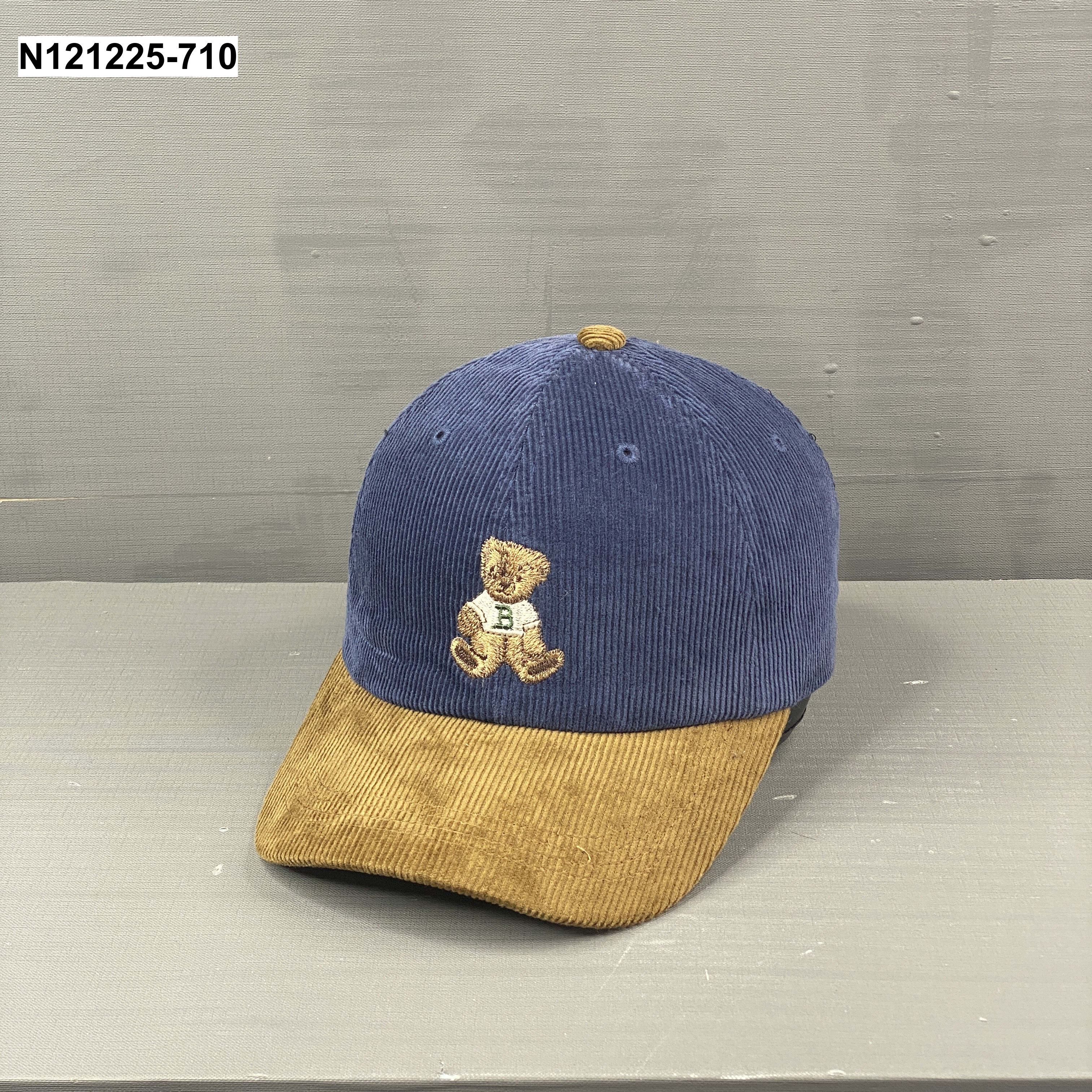 Teddy Corduroy Dad Cap – Navy & Brown