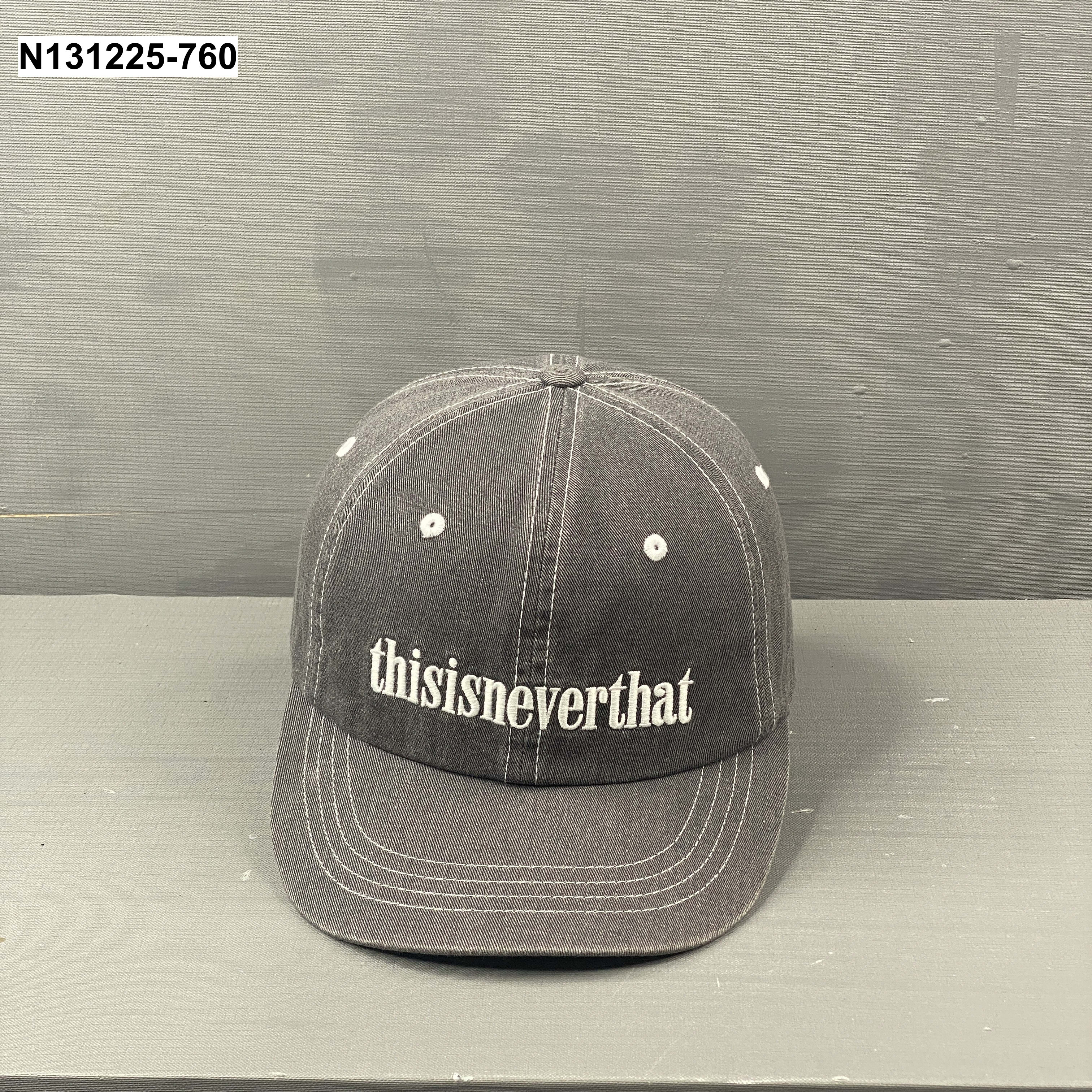 This Is Never That Cap Hat Stitch Ball Cap Charcoal