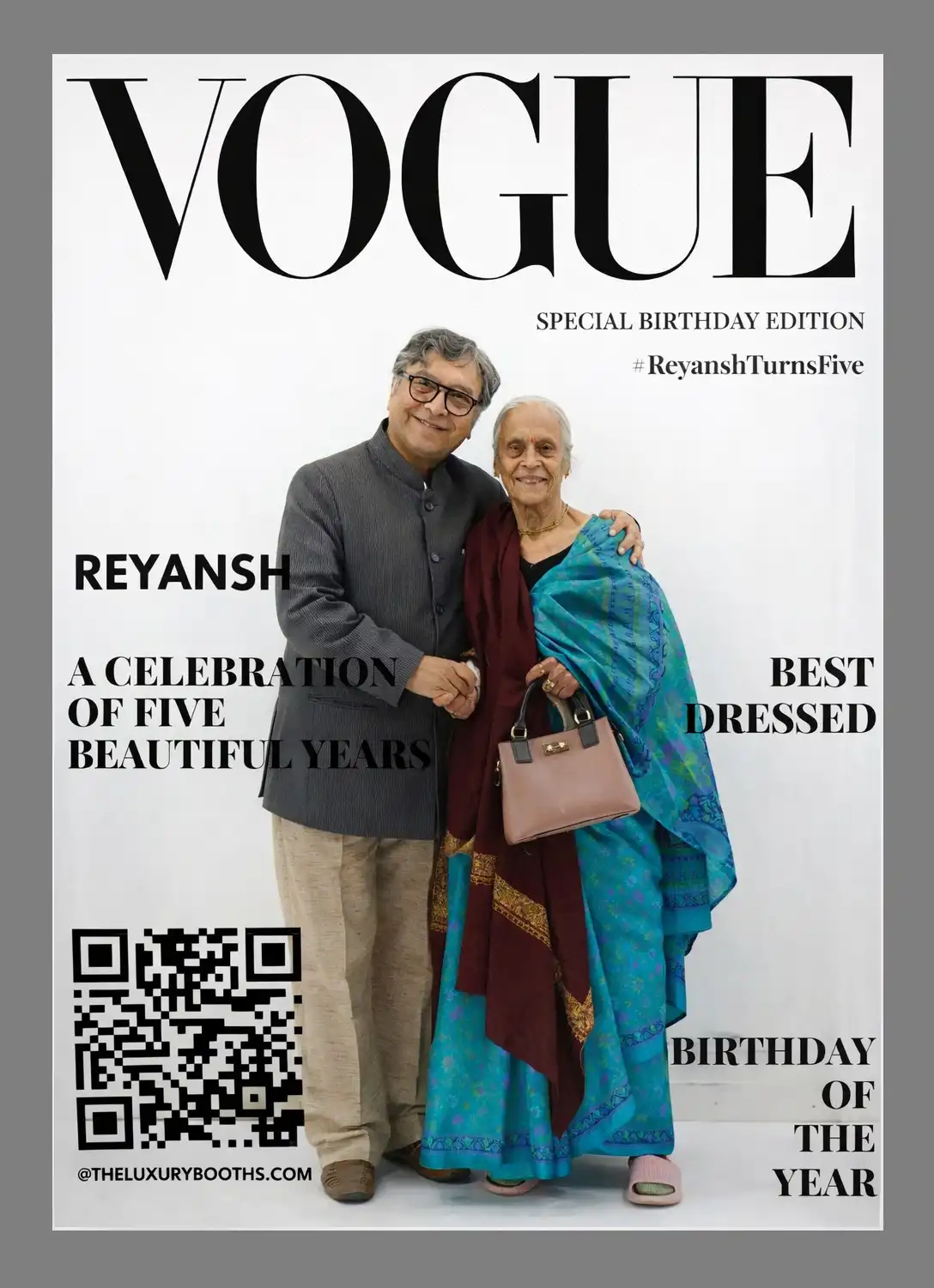 magazine photo booth at premium birthday party in Delhi NCR