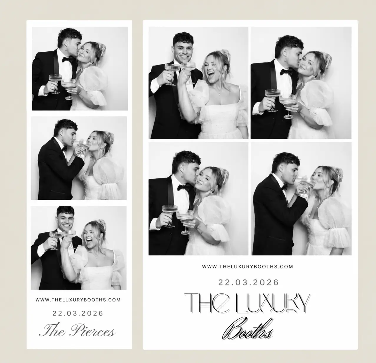 Luxury DSLR strip photo booth with customized event templates