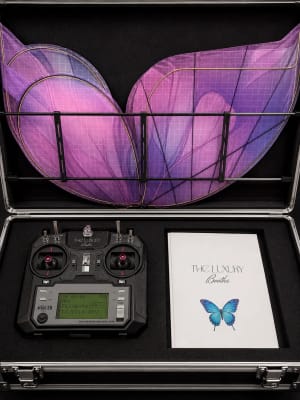Guests reacting to the butterfly drone ring delivery moment