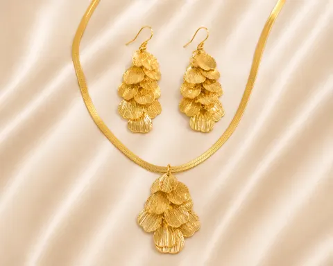 Elegant Gold-Plated Anti-Tarnish Jewellery Set | Galloria