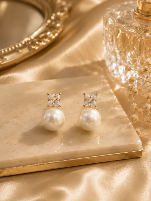 Premium Anti-Tarnish Earrings for Women | Luxury Gold-Plated Statement Stud Earrings | Long-Lasting Fashion Jewellery