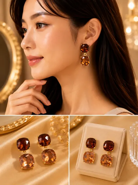 Premium Anti-Tarnish Earrings for Women | Luxury Gold-Plated Statement Drop Earrings | Long-Lasting Fashion Jewellery