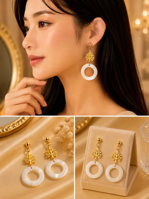 Premium Anti-Tarnish Earrings for Women | Luxury Gold-Plated Statement Drop Earrings | Long-Lasting Fashion Jewellery