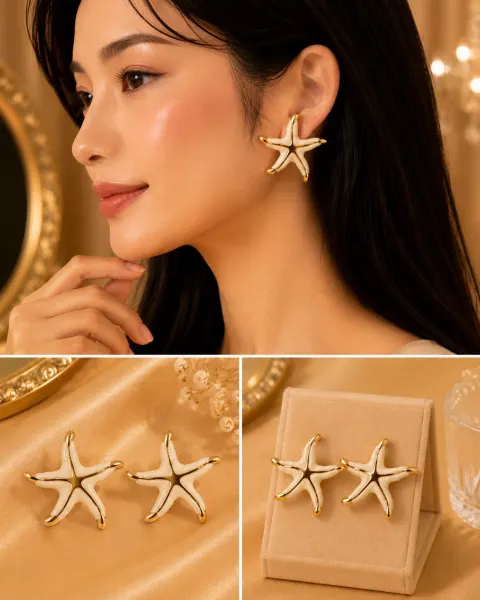 Premium Anti-Tarnish Earrings for Women | Luxury Gold-Plated Statement Stud Earrings | Long-Lasting Fashion Jewellery
