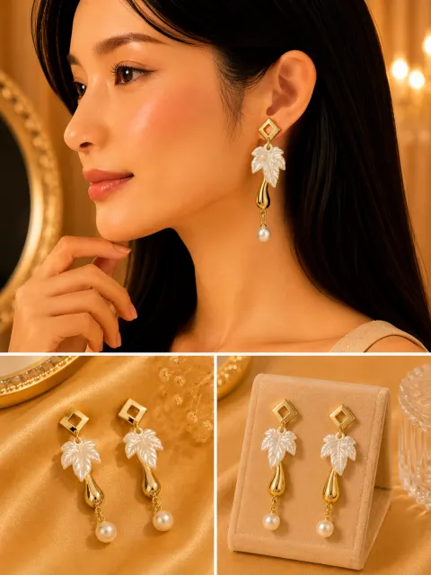 Premium Anti-Tarnish Earrings for Women | Luxury Gold-Plated Statement Drop Earrings | Long-Lasting Fashion Jewellery