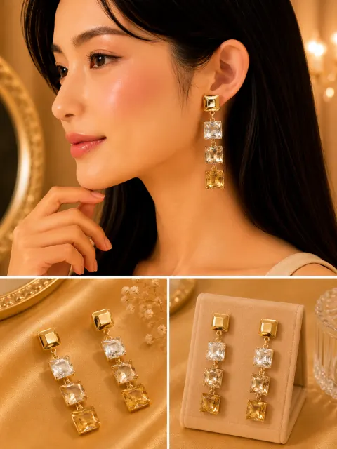 Premium Anti-Tarnish Earrings for Women | Luxury Gold-Plated Statement Drop Earrings | Long-Lasting Fashion Jewellery