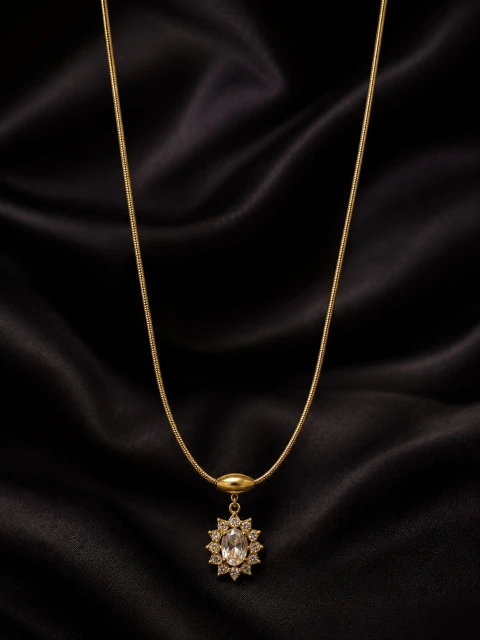 Premium Crystal Floral Pendant Necklace