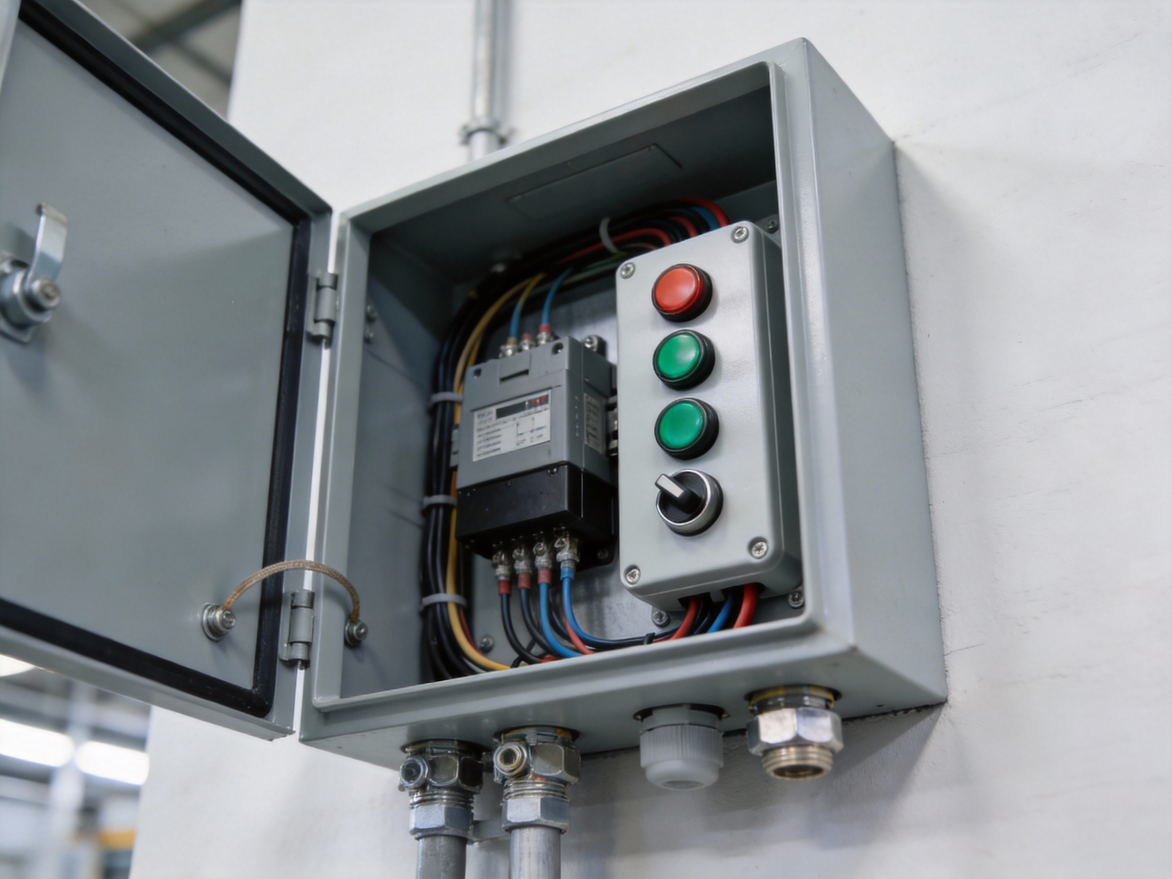 Installed motor controller and actuator system mounted in an enclosure with tidy wiring for final use