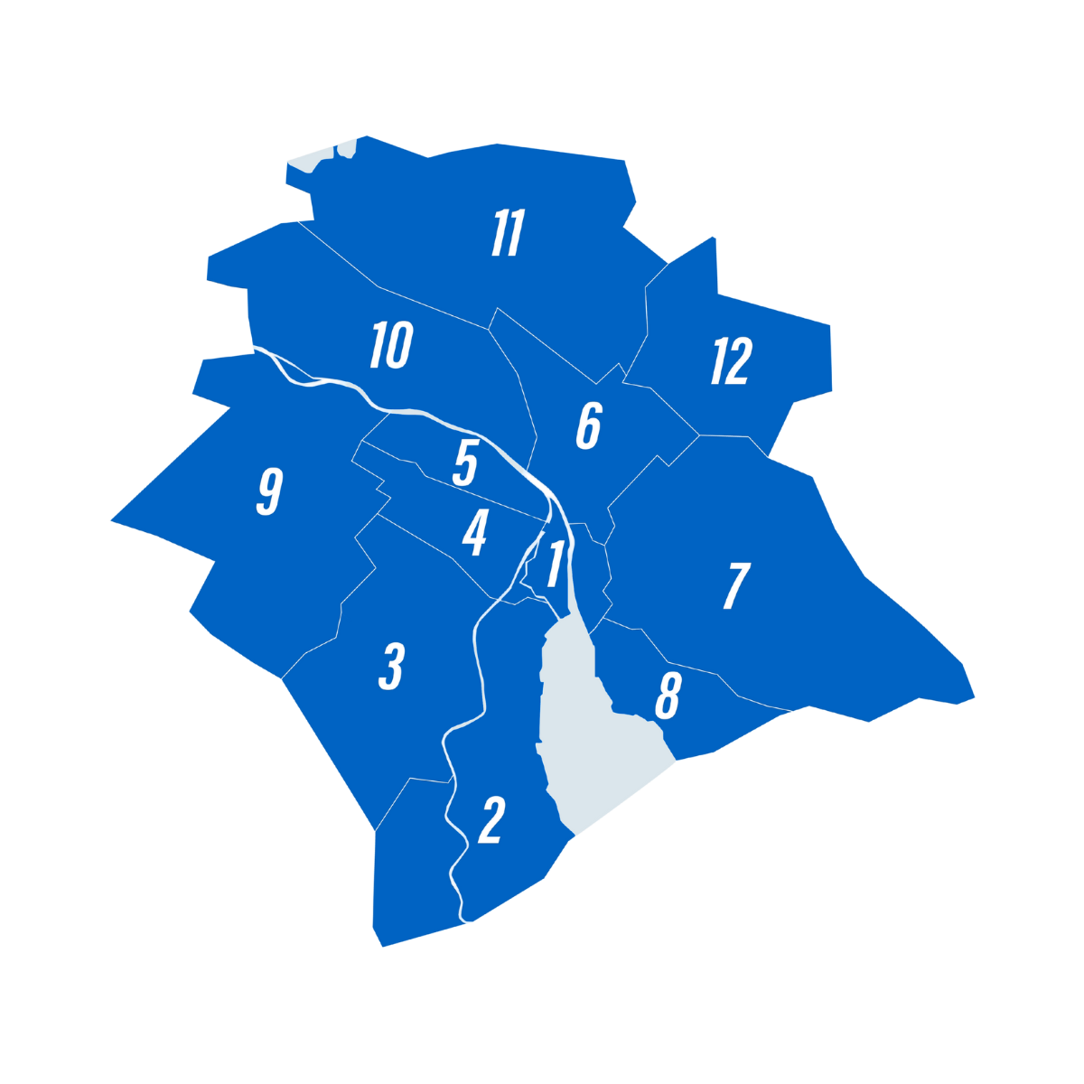 Die 12 Stadtkreise von Zürich