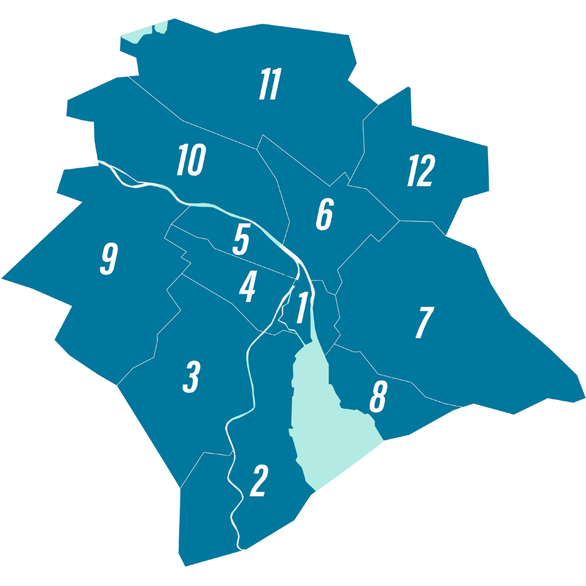 Die 12 Stadtkreise von Zürich