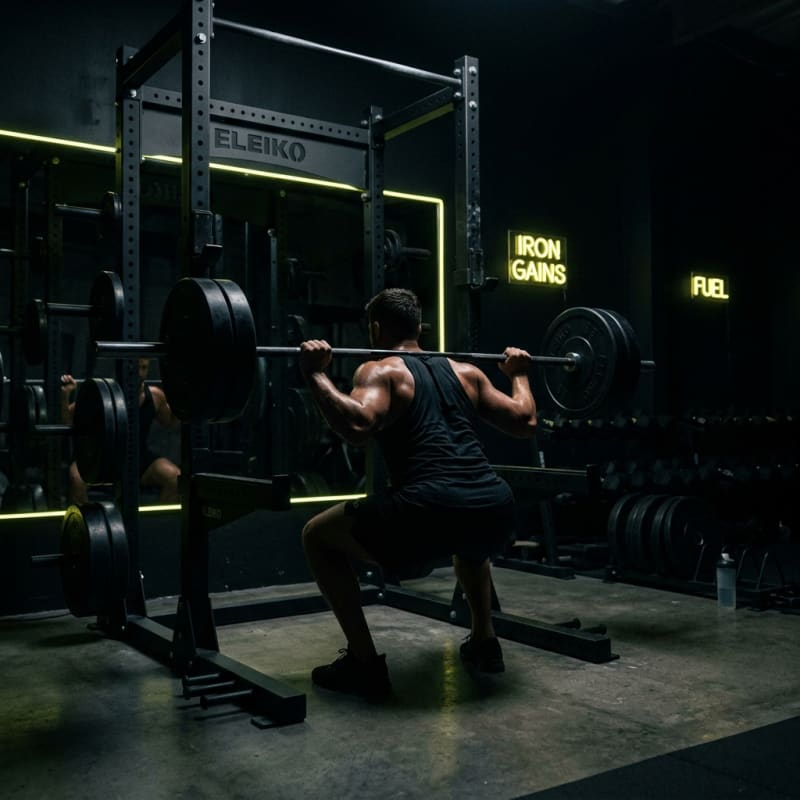 Atleta entrenando en gimnasio Leandro Strength