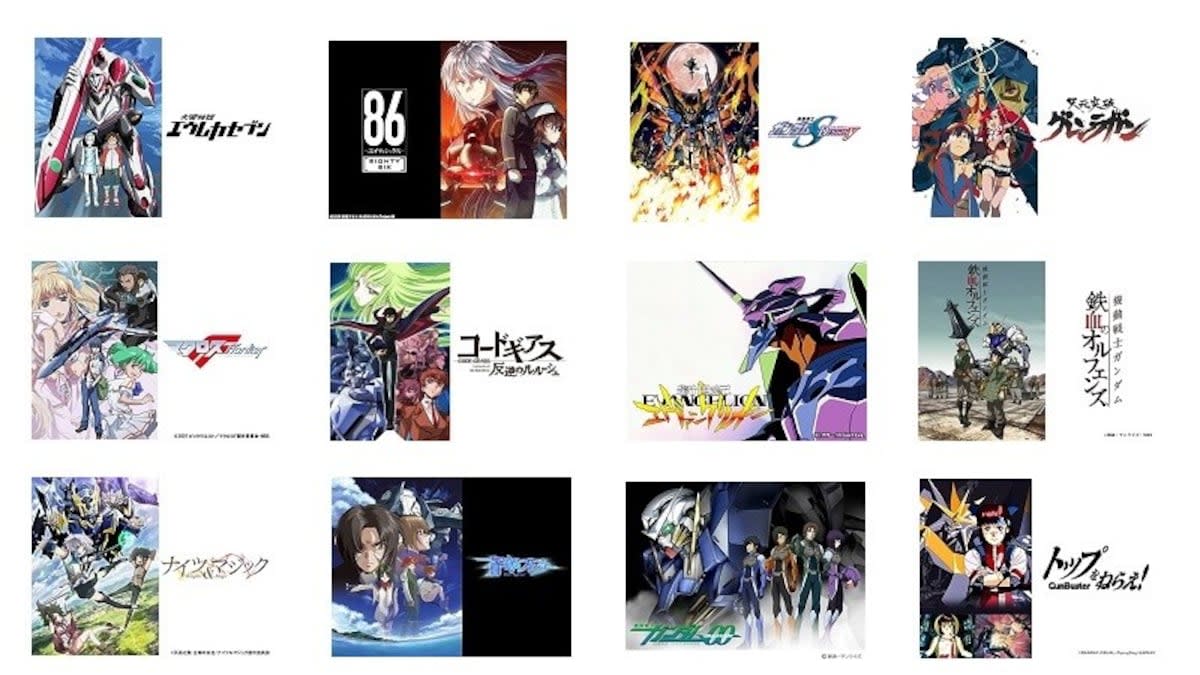 A dynamic collage for a robot anime ranking, featuring the heads of Gundam, Mazinger Z, and Evangelion against a fiery