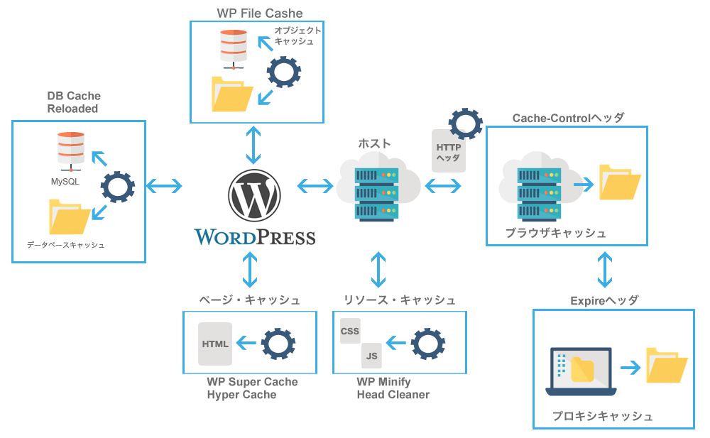 レンタルサーバーのメールアカウント情報を使いメーラー設定する手順の図。青いサーバーアイコンから緑のPCアイコンへ「メールアカウント情報を設定」と書かれた矢印が伸びる。