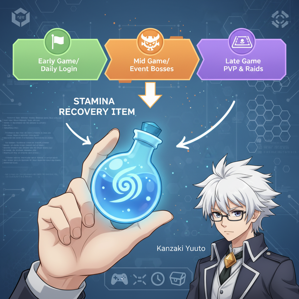 転スラゲーム初心者向けに、スタミナ回復アイテムはどのタイミングで使うのがベストですか?